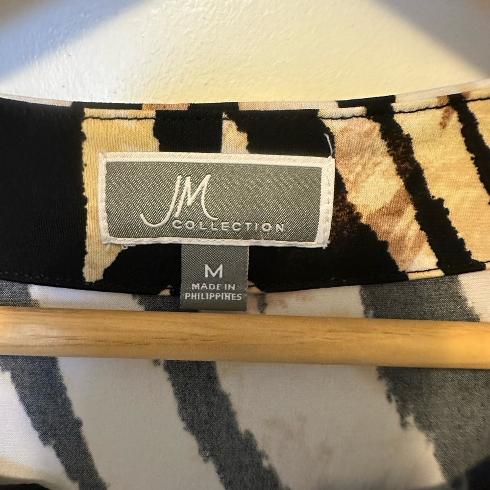 Jm Collection From Macy’s Tunic. Zebra Print W Be… - image 3